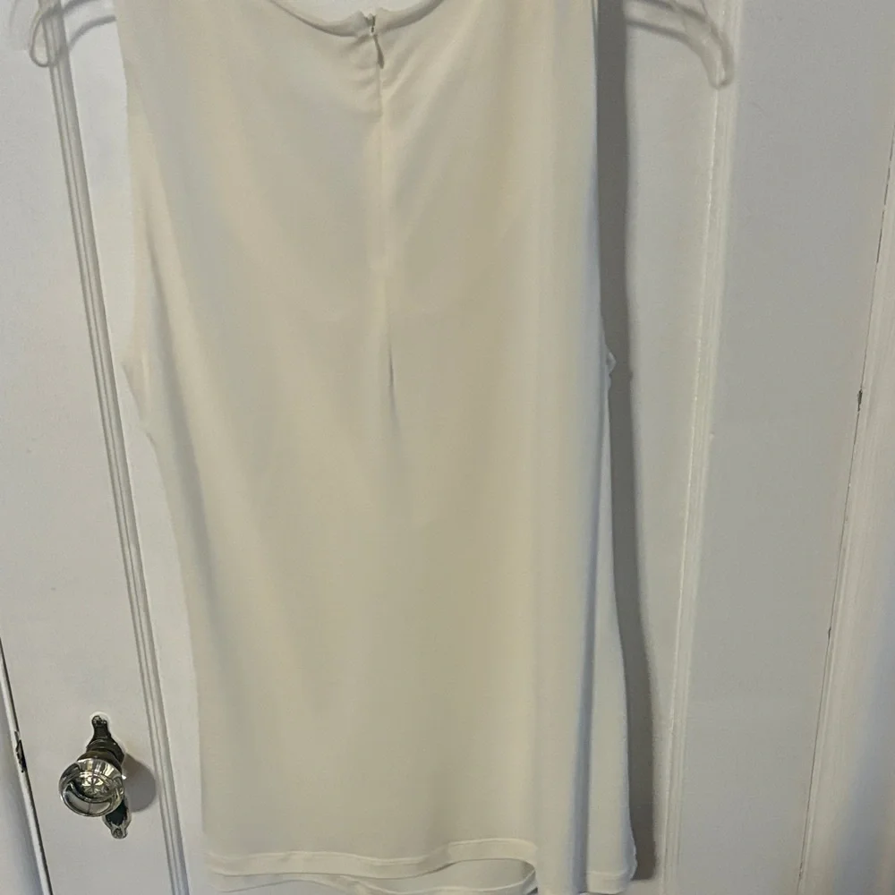 Banana Republic Cream Draped Sleeveless Blouse - Picture 3 of 3